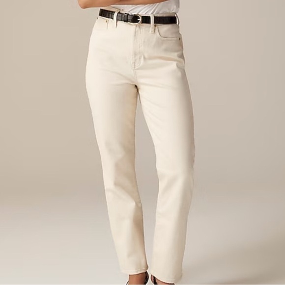 J. Crew Women's Straight Leg Cream Jeans - Picture 1 of 2